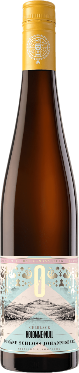KOLONNE NULL Kolonne Null x Domäne Schloss Johannisberg Gelblack Riesling alkoholfrei